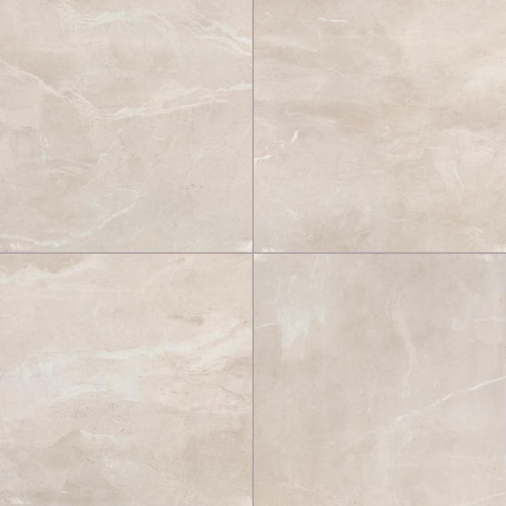 Artsy Gallery Pearl 24x24 Polished Marble Look Porcelain Floor Tile