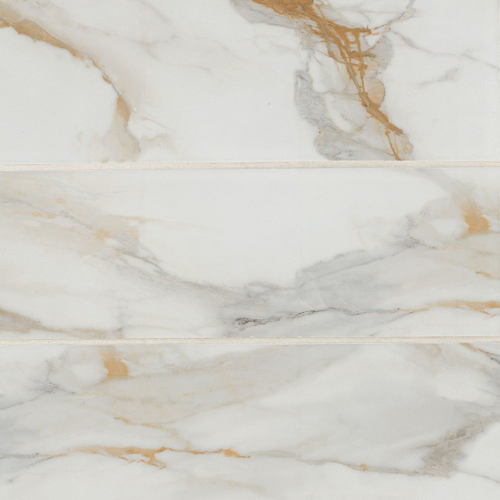 Calacatta Gold  4x12 Matte Porcelain Subway Tile