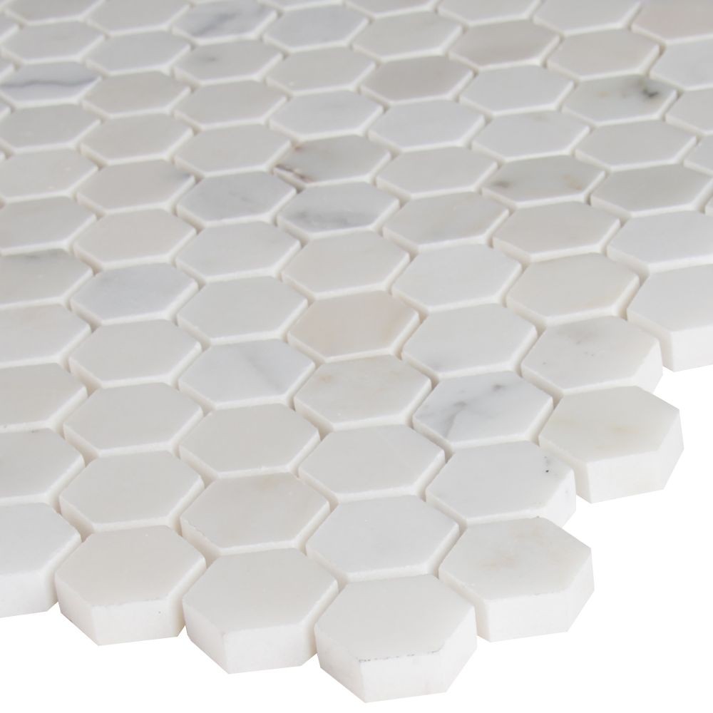 Calacatta Gold Hexagon 1x1 Polished Marble Mosaic