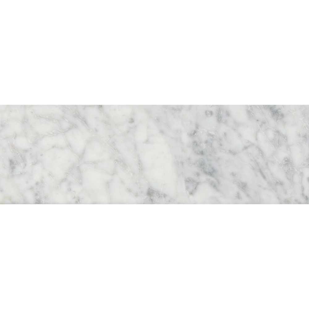Carrara White 4X12 Polished Subway Marble Tile