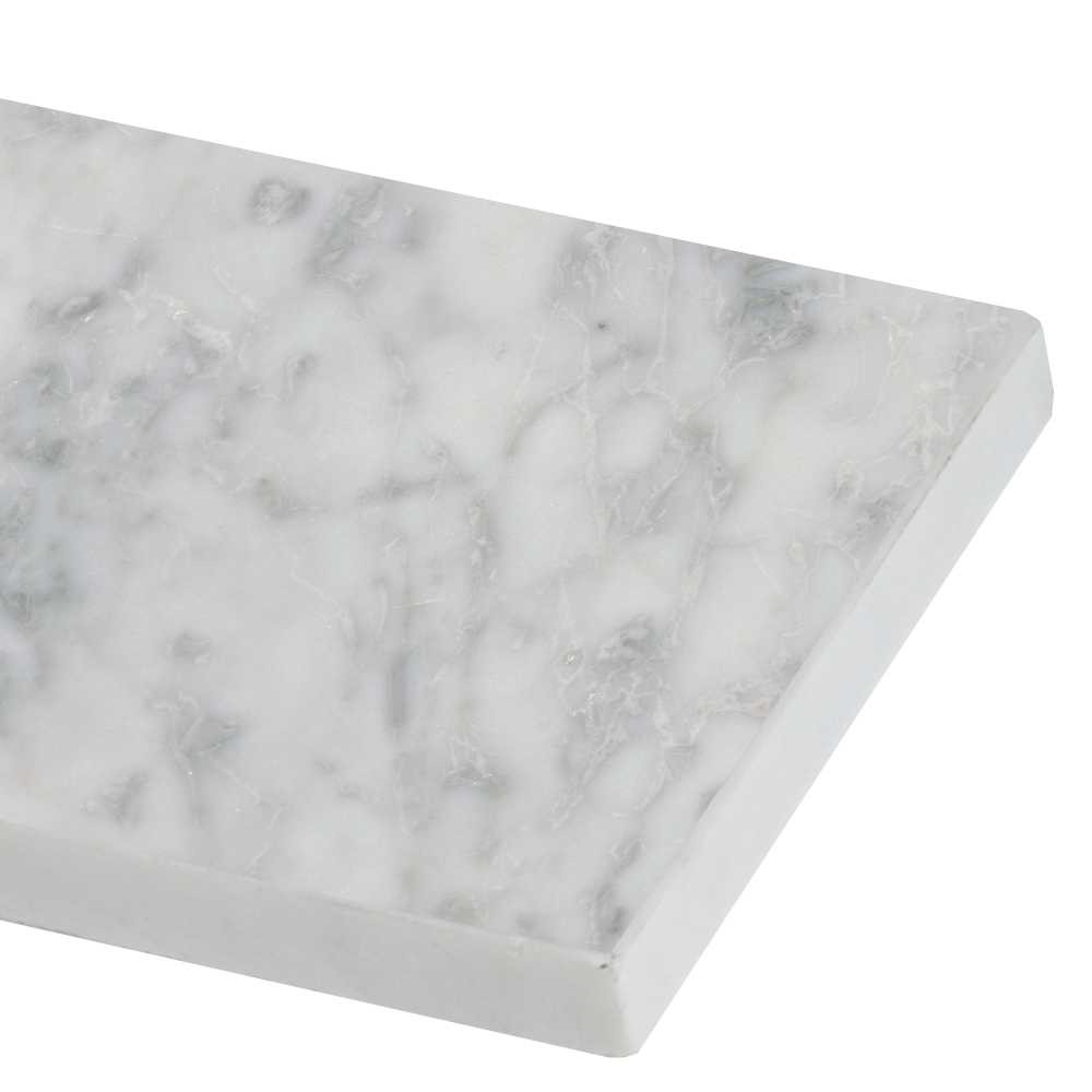 Carrara White 4X12 Polished Subway Marble Tile