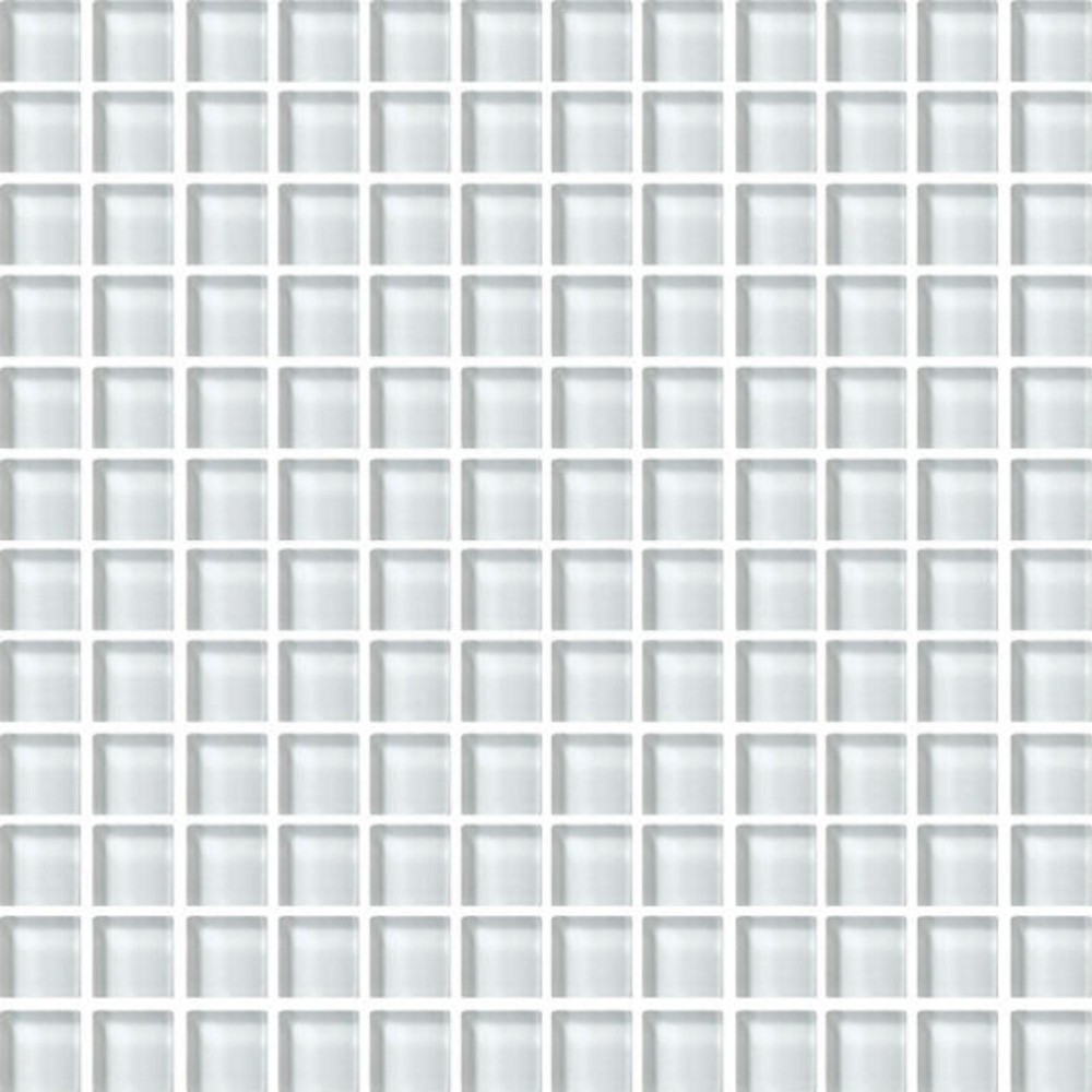 Color Wave Feather White 1X1 Glass Mosaic Tile