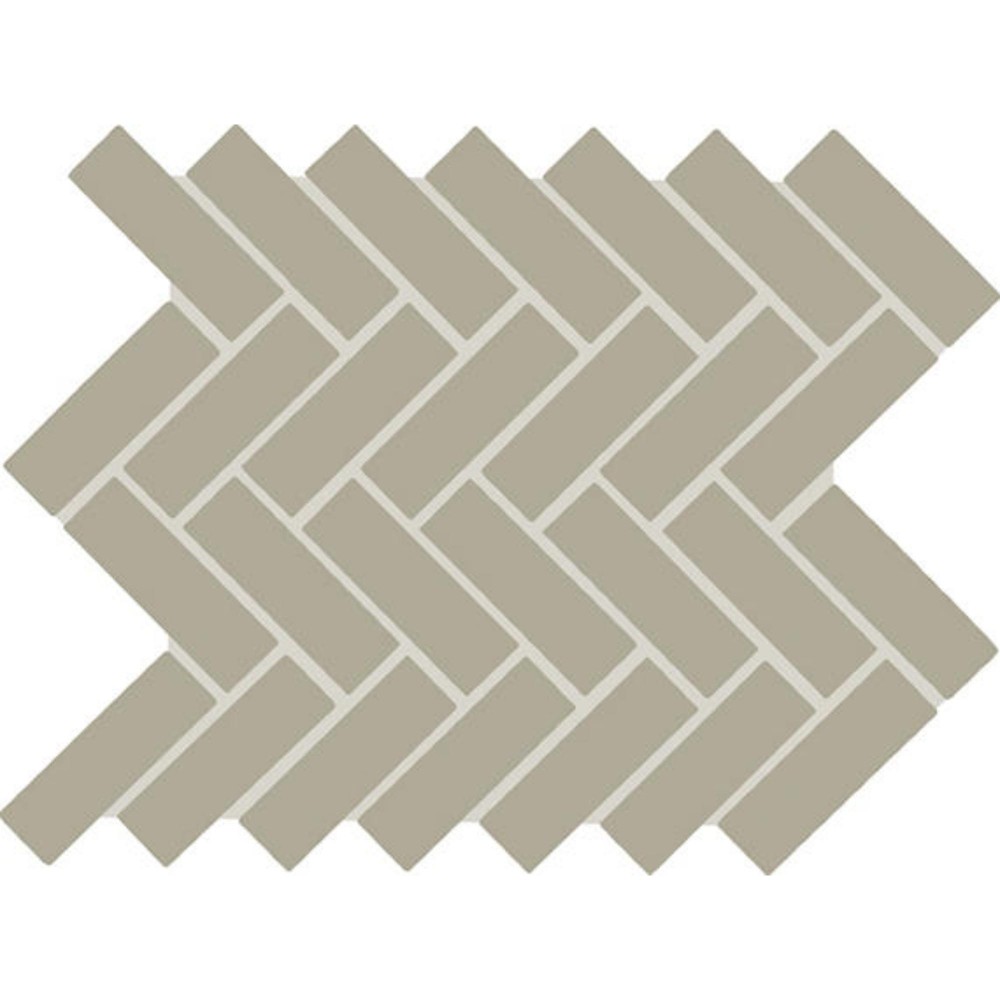 Color Wheel Architectural Gray Herringbone 1X3 Matte Mosaic Tile