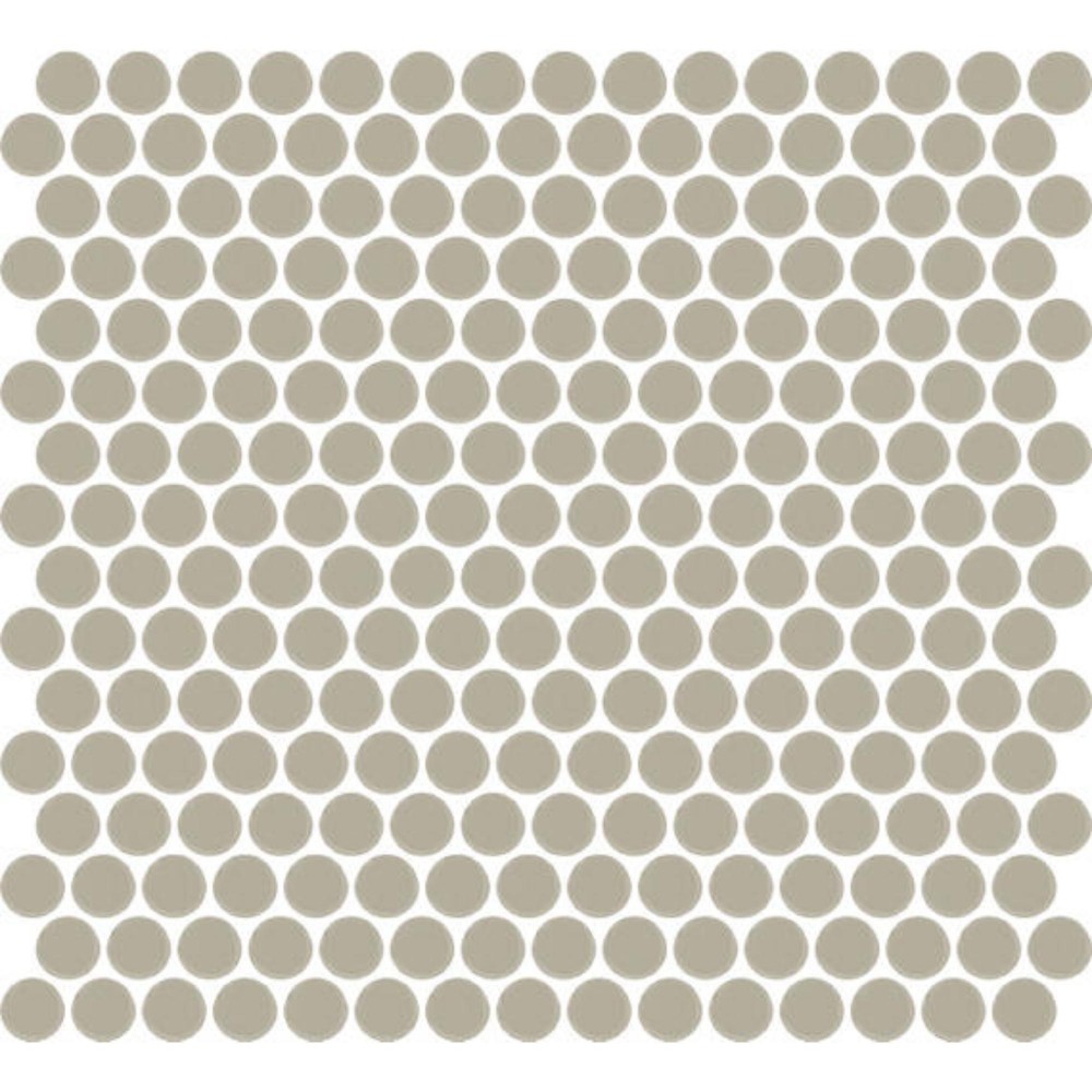 Color Wheel Architectural Gray Penny Rounds 1x1 Matte Mosaic Tile