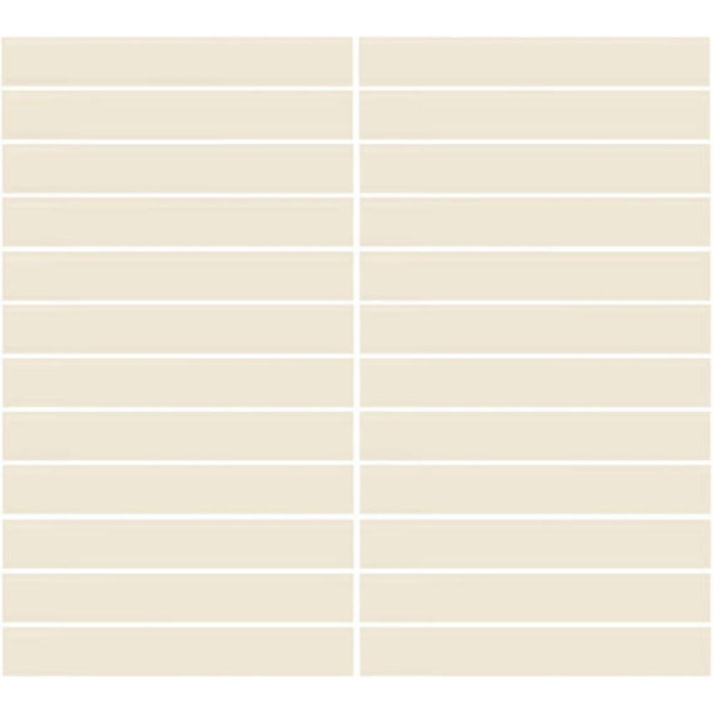 Color Wheel Biscuit 1X6 Glossy Straight Joint Mosaic Tile