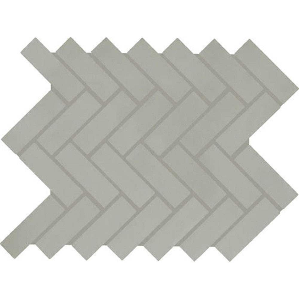 Color Wheel Desert Gray Herringbone 1X3  Matte Mosaic Tile