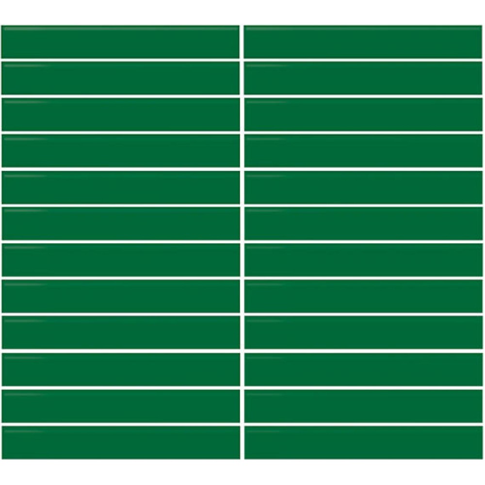 Color Wheel Emerald 2X2 Straight Joint Glossy Mosaic Tile