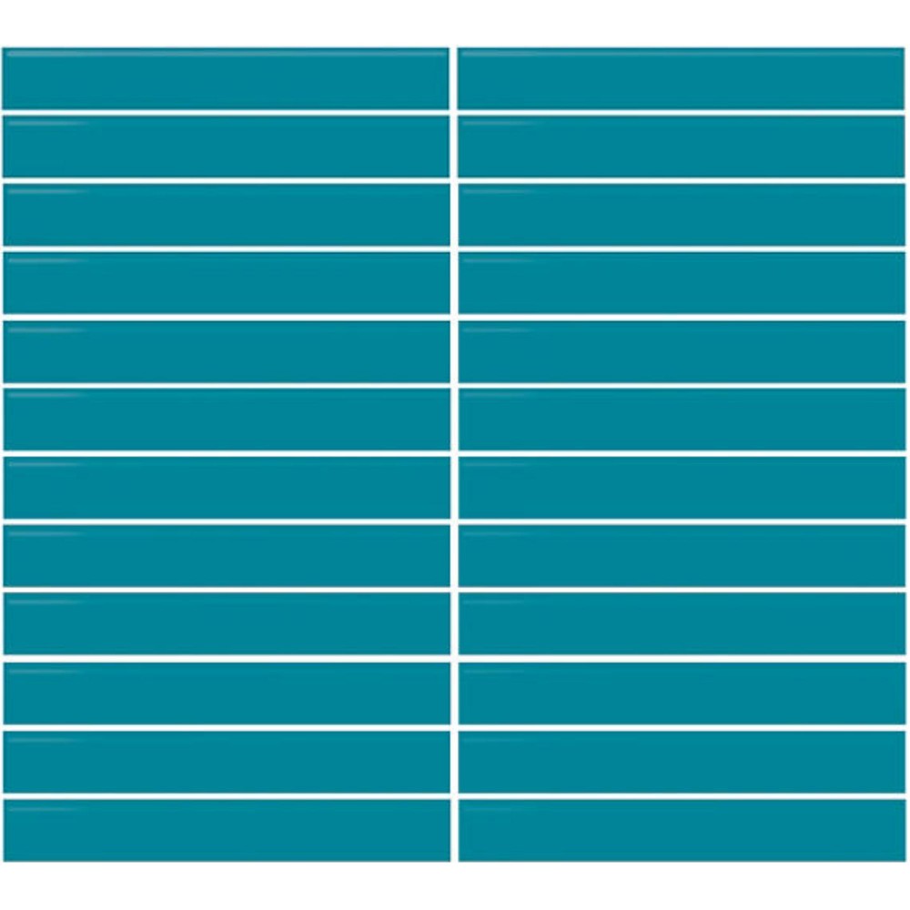 Color Wheel Ocean Blue 2X2 Straight Joint Glossy Mosaic Tile