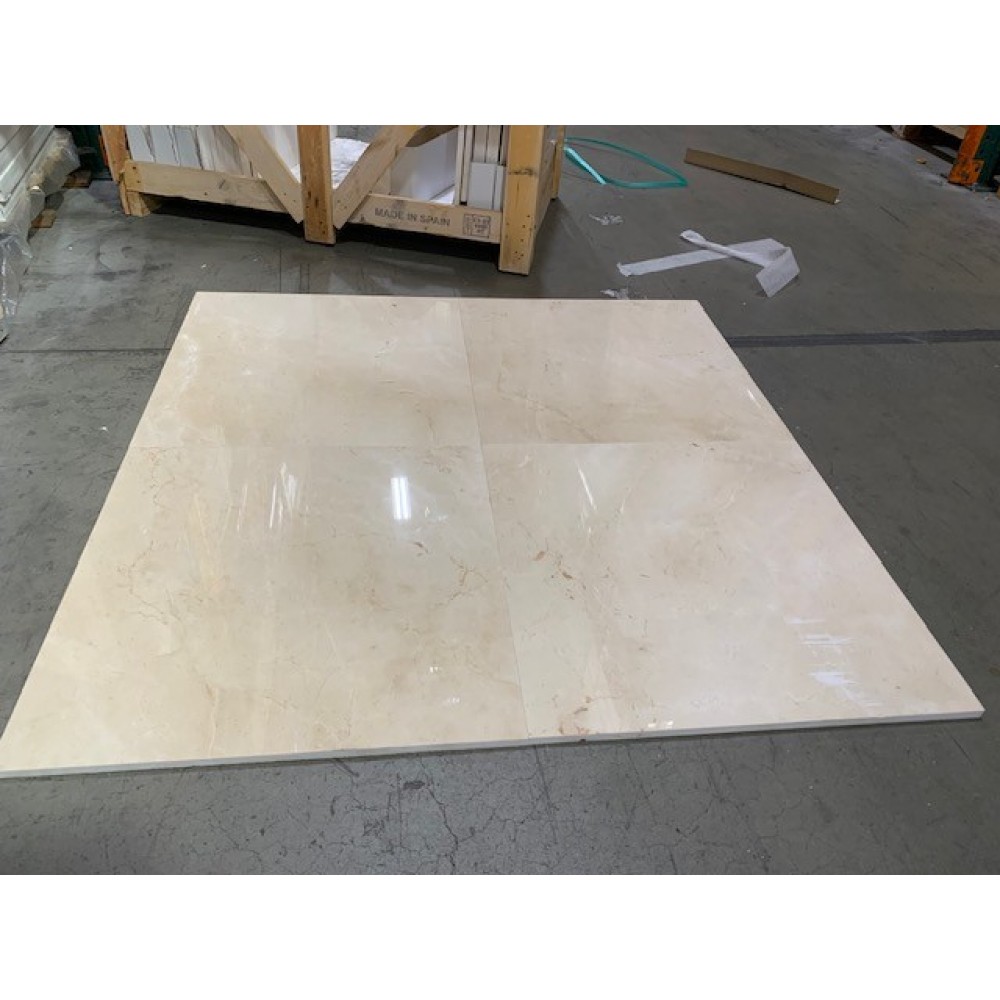 Crema Marfil Select 24X24 Polished Marble Tile