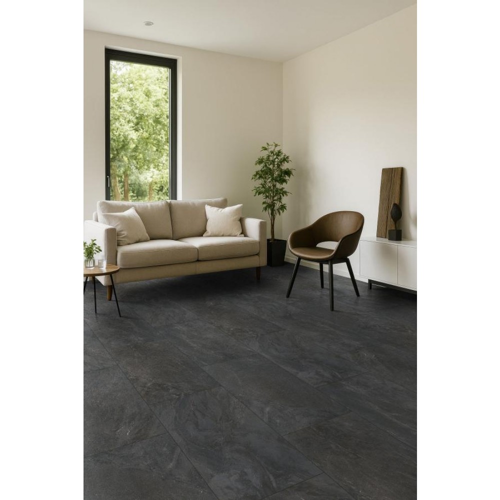 Elbe Obsidian 12x24 Lappato Porcelain Floor and Wall Tile