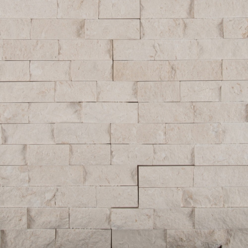 Mayra White 6X24 Split Face Ledger Panel