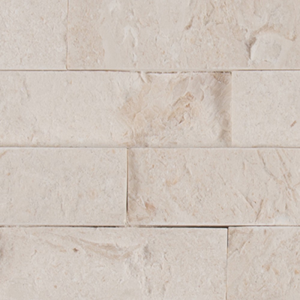 Mayra White 6X24 Split Face Ledger Panel