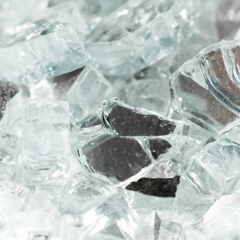 Glacial Silver 1.27 CM 20 LBS Crystal Reflective Fireglass