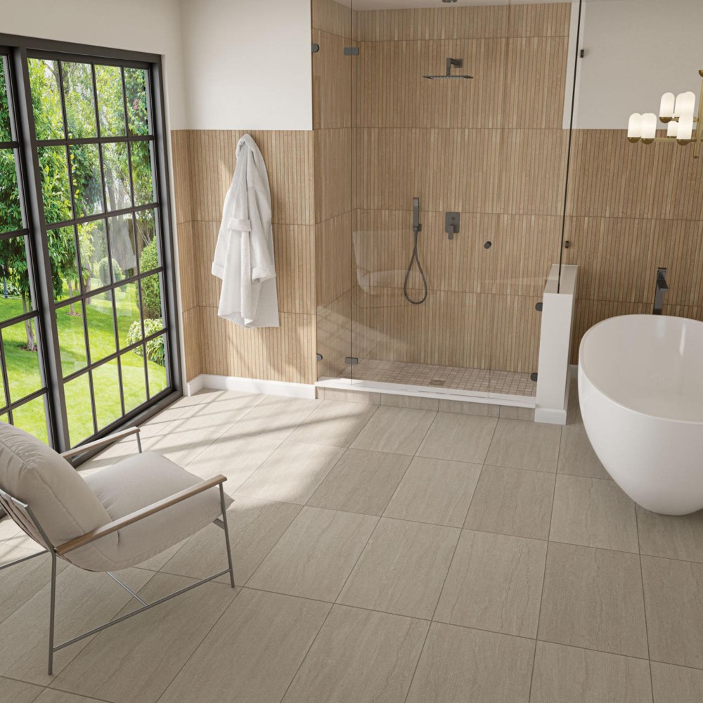 Haddonstone Atlas 24x48 Crosscut Stepwise Matte Porcelain Tile
