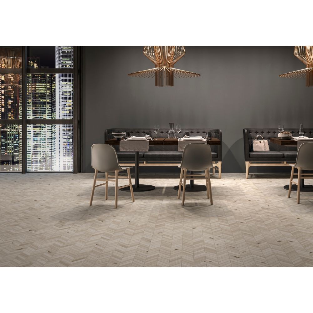 Havenwood Dove 12X15 Matte Chevron Mosaic