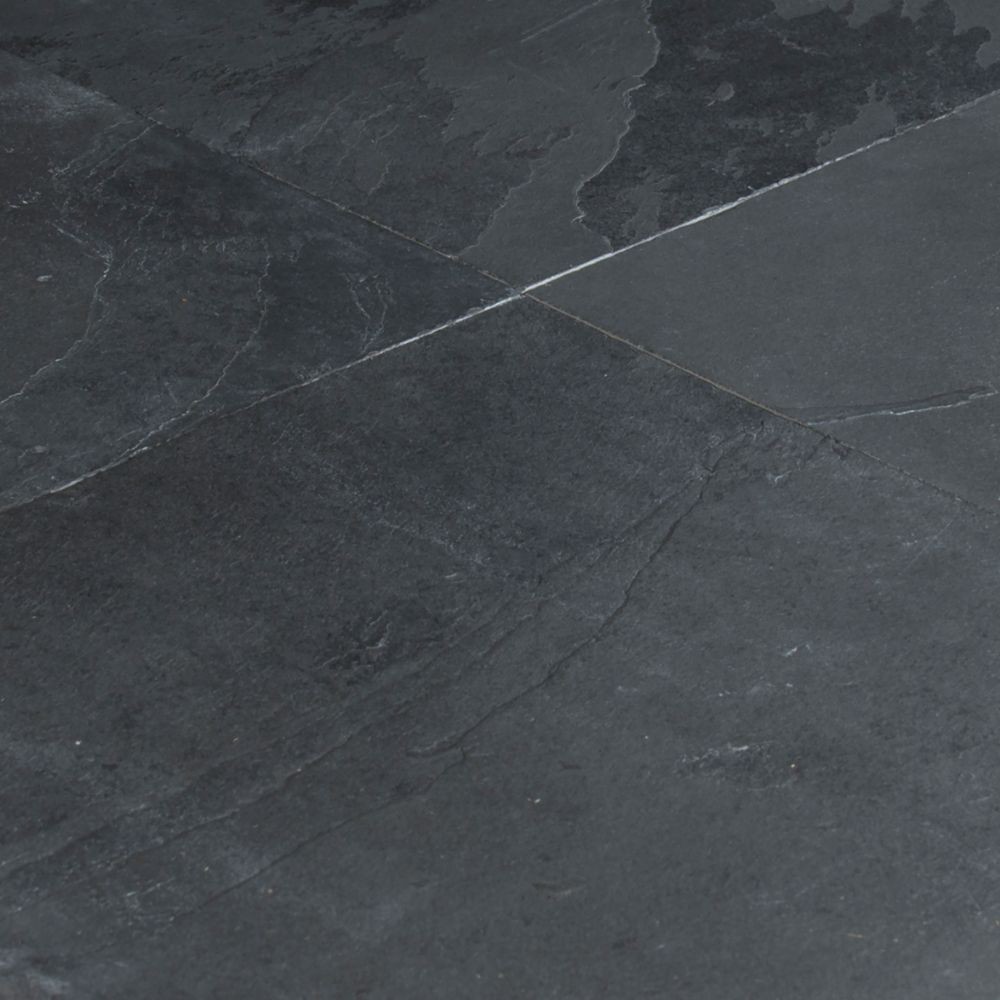 Montauk Black 12X12 Gauged Slate