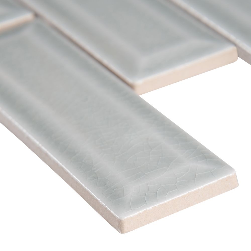 Morning Fog 2x6 Bevel Subway Ceramic Tile