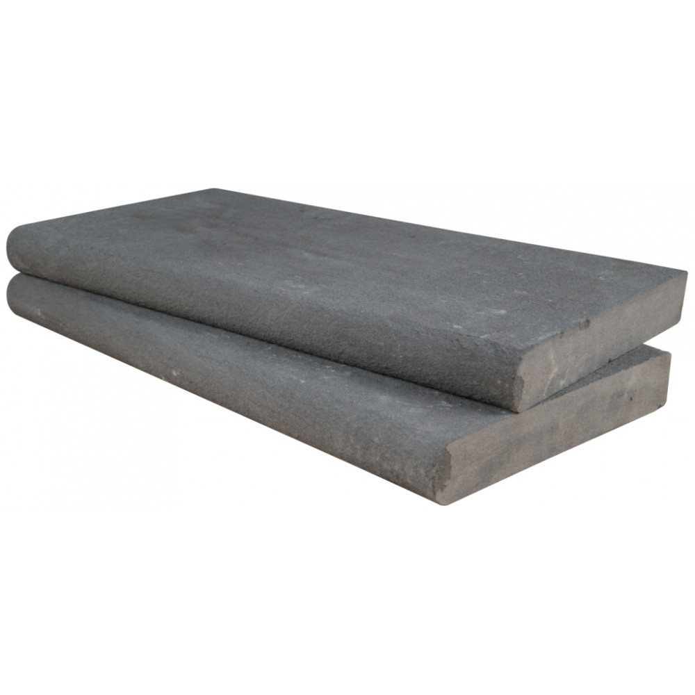 Mountain Bluestone 12x12x1.2 Flamed One Side Bullnose Pool Coping