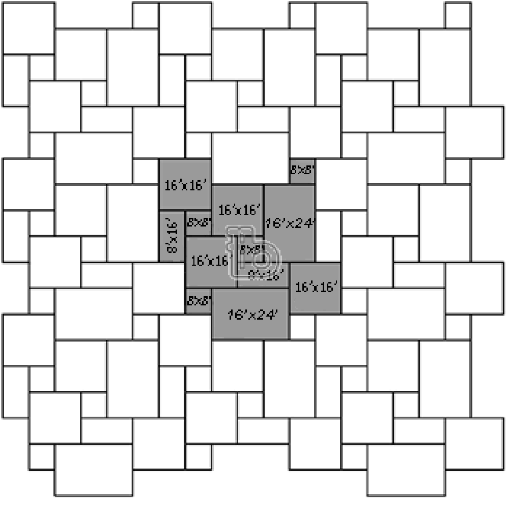 Nova Gray 160 Sft Natural Tumbled Versailles Pattern Pavers