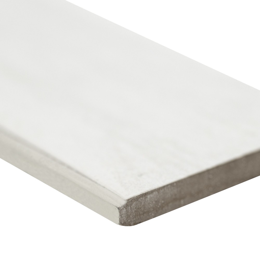 Durban White 3x24 Matte Porcelain Bullnose Tile