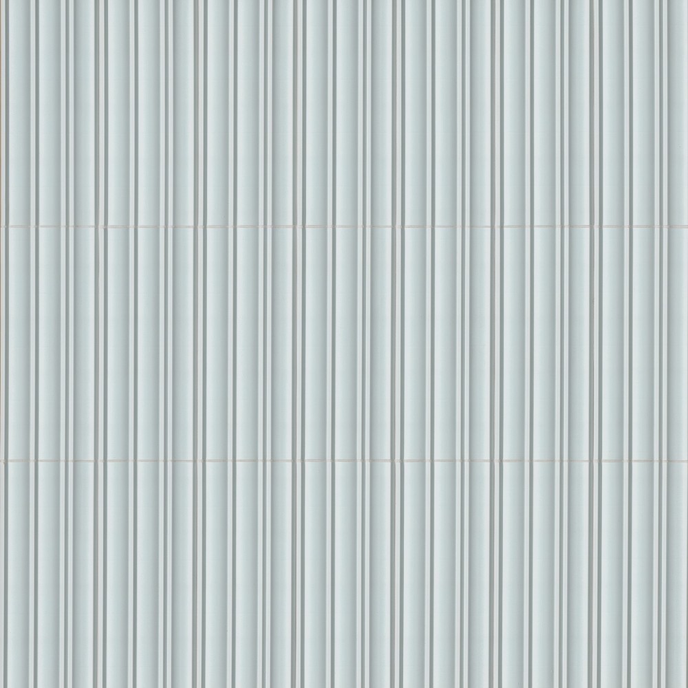 Folk Sky 7x16 Satin Porcelain Fluted Wall Tile