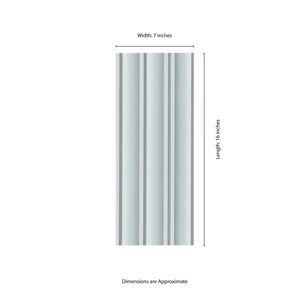 Folk Sky 7x16 Satin Porcelain Fluted Wall Tile