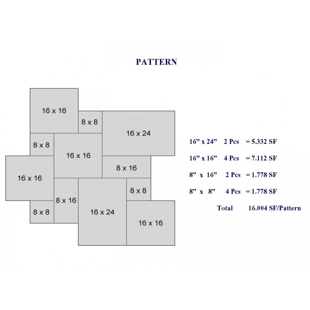 Aegean Pearl French Pattern 16 Sft x 10 Kits Tumbled Paver