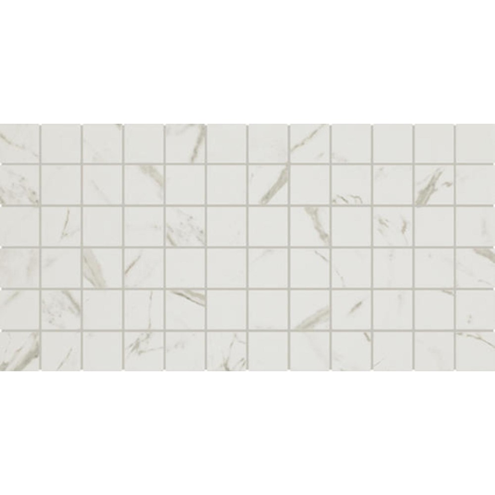 Platinum Calacatta Empire 2X2 Straight Joint Matte Porcelain Mosaic Tile
