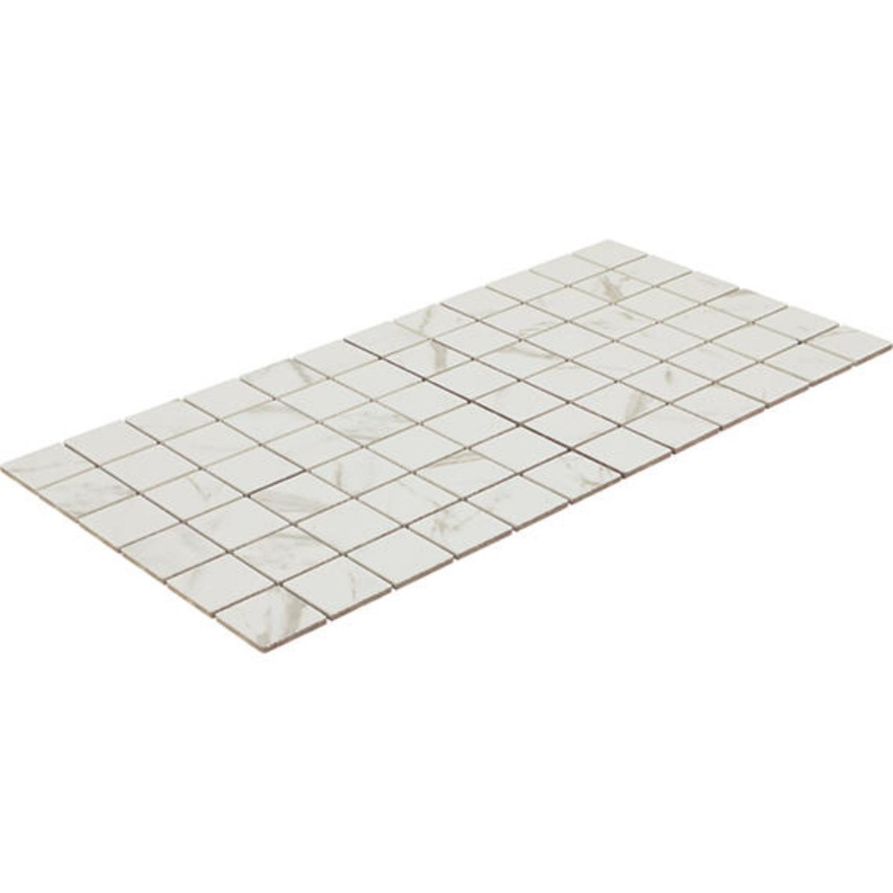 Platinum Calacatta Empire 2X2 Straight Joint Matte Porcelain Mosaic Tile