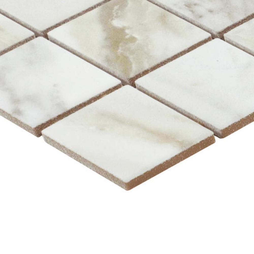 Platinum Magnolia 2X2 Straight Joint Matte Porcelain Mosaic Tile
