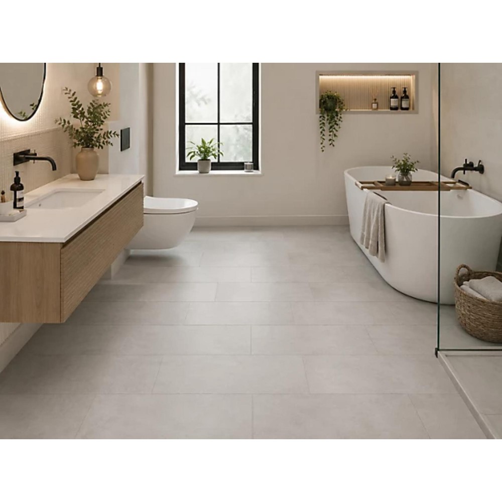 Platinum White 12X24 Matte Porcelain Tile
