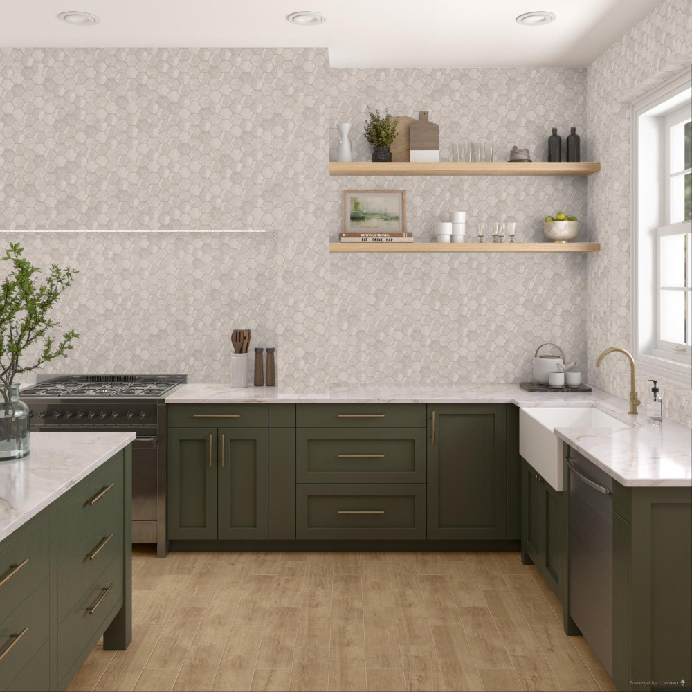 Prime Stamina Grey 1.5X1.5 Matte Hexagon Porcelain Mosaic Tile