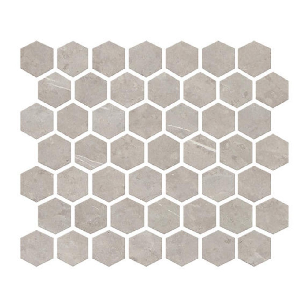 Prime Stamina Grey 1.5X1.5 Matte Hexagon Porcelain Mosaic Tile
