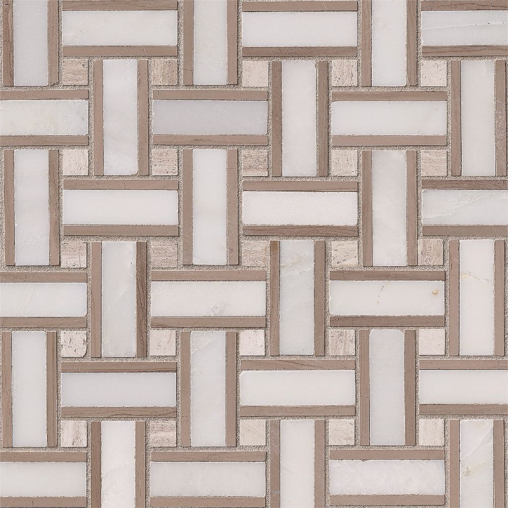 Renaissance Basketweave 12x12 Honed Mosaic