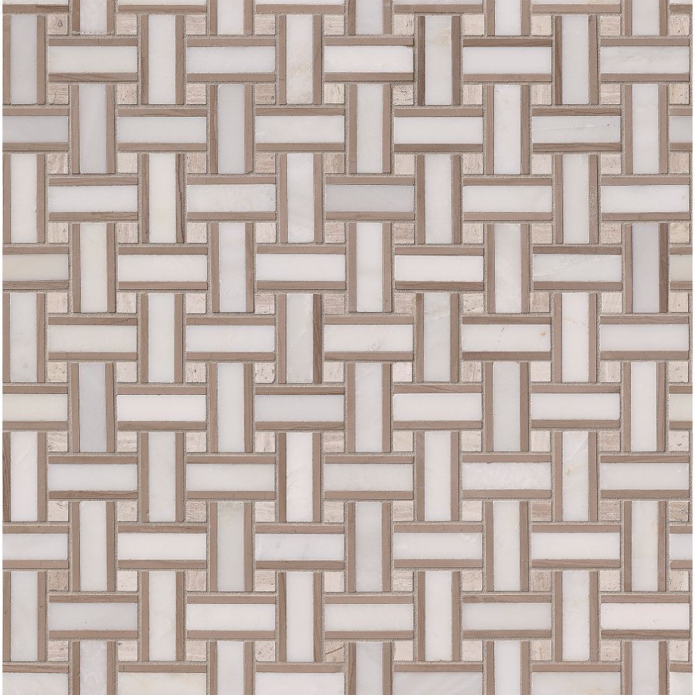 Renaissance Basketweave 12x12 Honed Mosaic