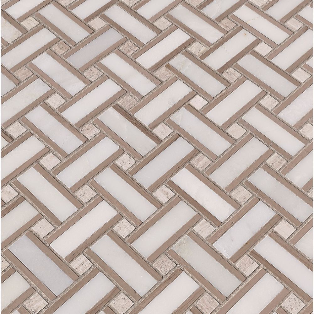 Renaissance Basketweave 12x12 Honed Mosaic