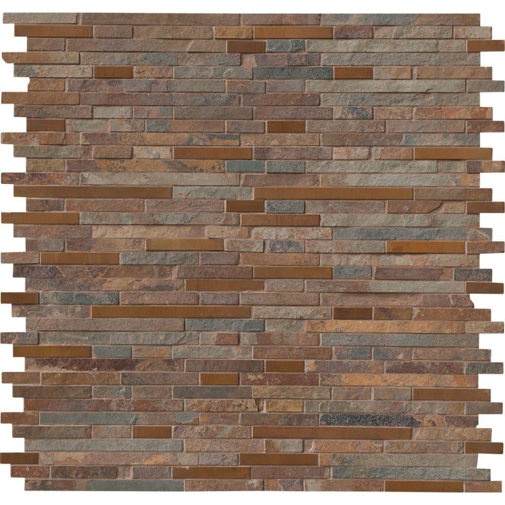 Rustic Creek Interlocking Backsplash Tile