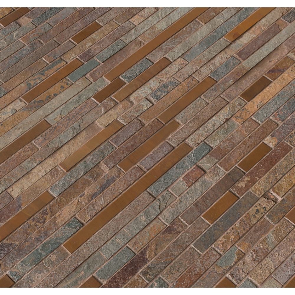 Rustic Creek Interlocking Backsplash Tile