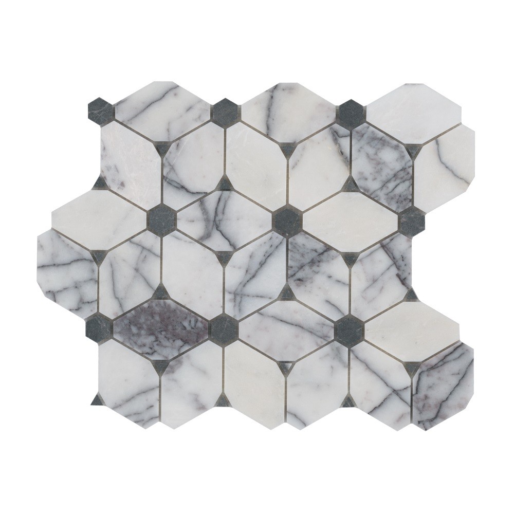 Cecily Lilac 12X12 Polished Marble Mosaic Floor Wall Tile