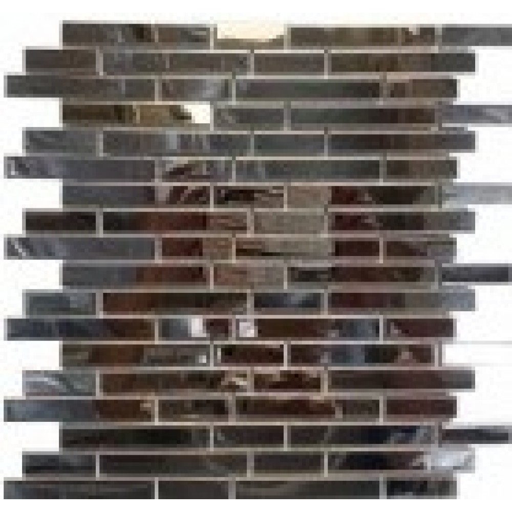 Stainless Steel Fine Silver Linear Ultra Polished Mosaic