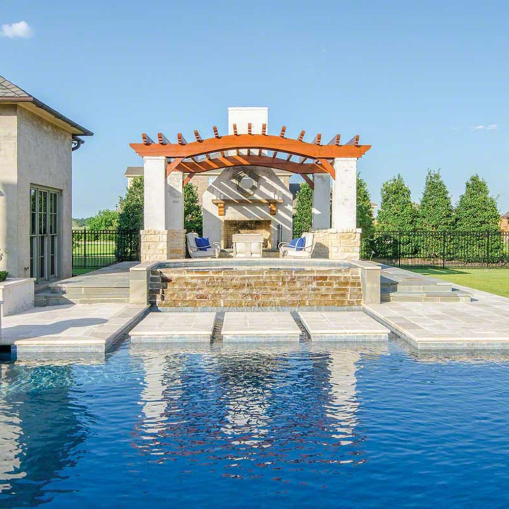 Tuscany Beige 16x24 Eased Edge Travertine Pool Coping