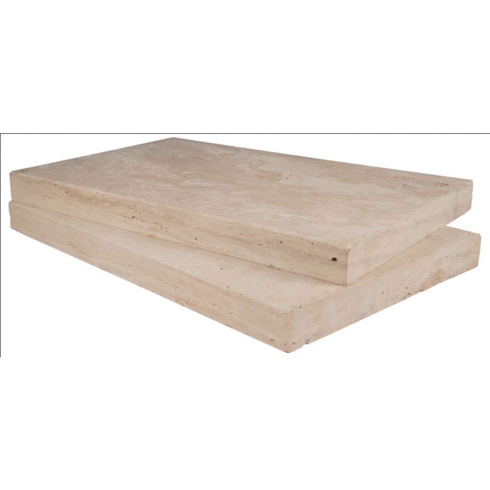 Tuscany Beige 16x24 Honed Unfilled Brushed Eased Edges Pool Coping