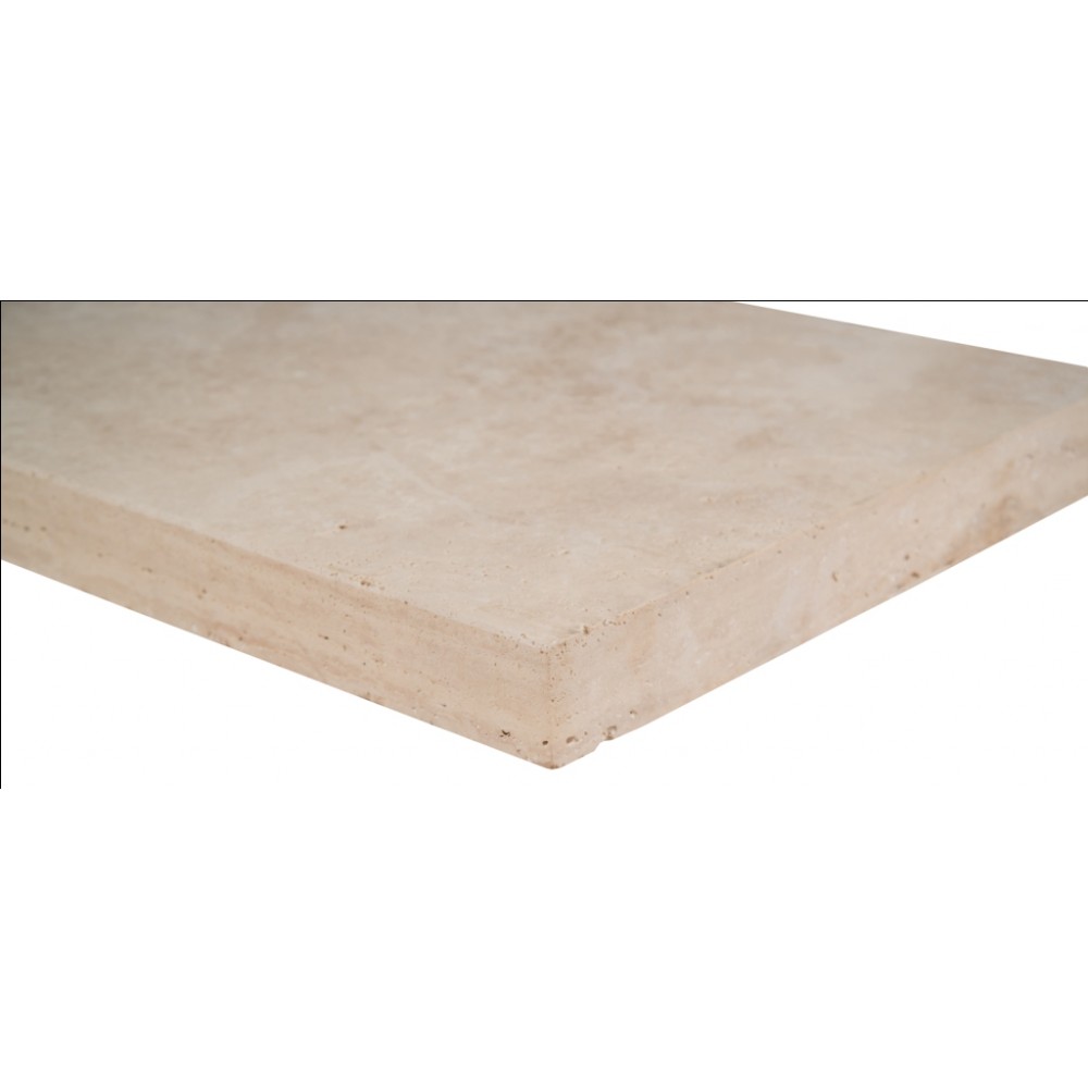 Tuscany Beige 16x24 Honed Unfilled Brushed Eased Edges Pool Coping