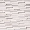 Arctic White 6x12x6 3D Honed Corner Ledger Panel