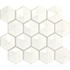 	 Artefino Jewel Oyster Pyramid Hexagon 11X12 Glossy Mosaic Tile