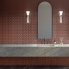 Artefino Vintage Saffron Floret 12X12 Glossy Mosaic Tile