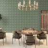 Artefino Vintage Verdelite Fish Scale 2X6 Glossy Mosaic Tile