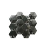 Stainless Steel 3D black Interlocking 3" Hexagon Mosaic