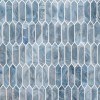 Blue Shimmer Picket 10X13.3 6mm Glossy Glass Mosaic Tile