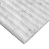 Carrara White Milano Ribbo 12x24 Honed Fluted Marble Wall Tile